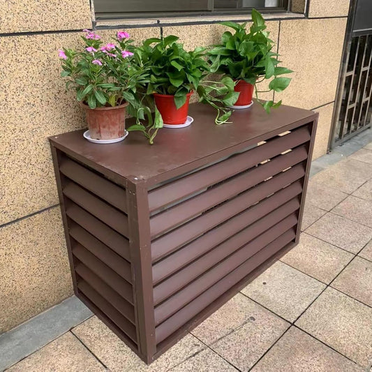 GENERIC Housse En Aluminium Pour Climatiseur Et Clôture D'intimité – Grille De Protection Extérieure Pour Condensateurs Et Pompes à Chaleur – Design Résistant Aux Intempéries